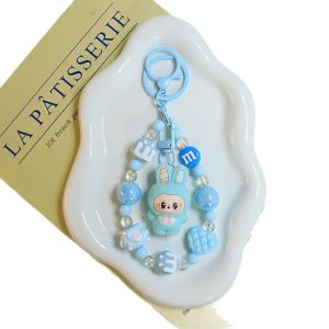 Cute Plush Leader Labubu Keychain Mobile Chain Doll Pendant Cartoon Cute Grain Bag Chain Pendant Gift