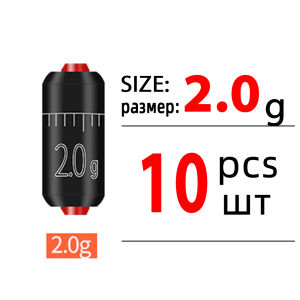 DNDYUJU 10PCS Fishing Lead Sinker Fishing Accessories Ruler Lead Set Quick Replace 1.5-5.0g Weight Sinkers Fishing Tackle