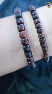 Collection Grade Mahogany Obsidian Abacus Rondelle Bracelet