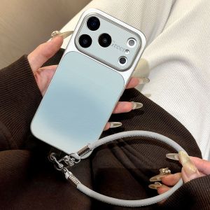 Cute Long Leg Animal Stand Case For iPhone 17 16 15 14 13 11 12 Pro Max Adjustable Cartoon Cat Dog Bracket Cover With Hand Strap