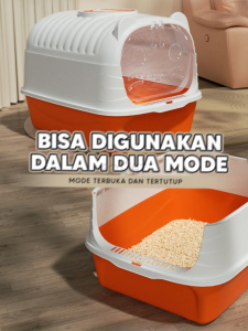 FOCAT Pet Litter Box Kucing Tertutup M21 Cat Litter Box / Bak Toilet Pasir Kucing GRATIS Sekop Pasir