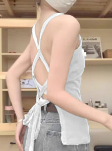 chaqi | Trendy Strap Design Padding Top Short