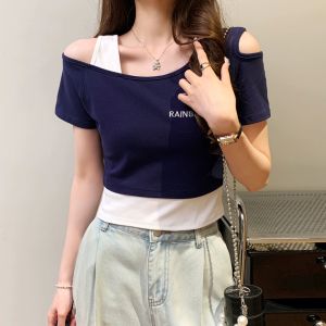puella | Illusion Two-Piece Off-Shoulder Short Sleeve Crop Top