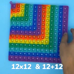 Geetoy 1-100 Numbers Silicone Push Bubble Fidget Pop Stationery Math Games Educational Toys for Kids