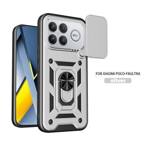 Luxury Camera Protection Armor Case Magnetic Ring Shockproof Shell For Xiaomi Poco F6 F7 F8 Pro Ultra Lens Anti Drop Cover