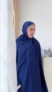 Mukenah Dewasa Terbaru 2 in 1 Dagu Sleting Kombinasi Renda Bahan Katun Premium Edisi Ramadhan Free Tas