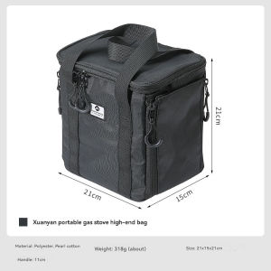 Campingmoon | CAMPINGMOON New Black BKXD-5F-B Small Card Stove Gas Tank Bag Camping Coffee Equipment Storage Bag Multi purpose Expansion Bag