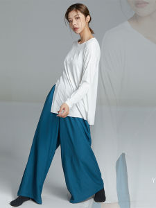 เสื้อเต้นรำแขนยาวลำลองสำหรับผู้หญิง เสื้อผ้าออกกำลังกาย แฟชั่นวันพุธ วัสดุผ้าคอตตอน ระบายเหงื่อ แห้งเร็ว ระบายอากาศได้ดี