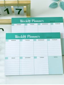 Tearable Office Notebook English Weekly Planner Memo Pad Business Supplies Thickened Calendar Book Sticky Notes Organizer