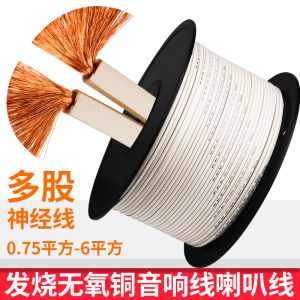 Fever Speaker Line 4n Oxygen-Free Copper Surrounding Cable Professional Speaker Cable Horn Wire Car Speaker Modification Horn Wire Material