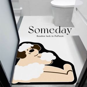 VIKAMA  Bathroom Mats Absorbent Foot Rugs Kitchen Mats Non-slip Absorbent Front Door Mats Machine Washable Quick Dry