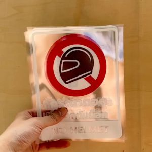 ป้ายเตือนแบบต่าง ห้ามนำอาหาร ห้ามพกพาอาวุธ ห้ามนำสัตว์เลี้ยง ห้ามนำทุเรียนเข้ามาด้านใน วัสดุสติกเกอร์ 3M แท้ ไม่ทิ้งคราบ