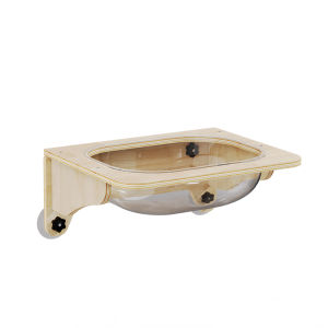 Space Capsule Style Cat Climbing Frame No Drilling Transparent Cat Bed