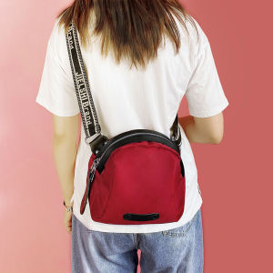 กระเป๋าผ้าอ็อกซ์ฟอร์ดลำลองสำหรับผู้หญิง กระเป๋าสะพายข้างผ้าใบหนังสือปิดซิปทรงเปลือกหอย กระเป๋าสะพายไหล่แบบลำลองสำหรับวัยรุ่น