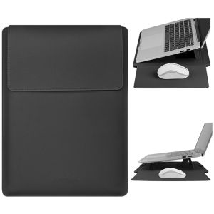 Portable Leather Laptop Sleeve Case Bag for Macbook Air 12 13 14 15 16 Inch M5 M4 M3 M2 Chip Mac Book Pro Adjustable Stand Cover