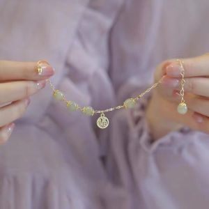 🔥F.six Niche Design Best Friend National Style Gold Bell Pendant Bracelet Special Gift COD