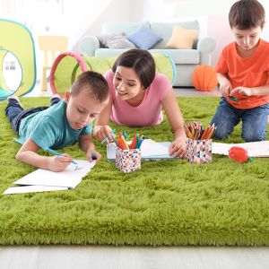 VIKAMA Area Rugs for Living RoomBrown Fluffy Bedroom RugBig Fuzzy CarpetThick Shag RugLarge Living Room Rugs