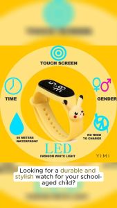 HomeLiving2023 Kids LED Watch - Touch Screen Bracelet with Silicone Strap Digital Display