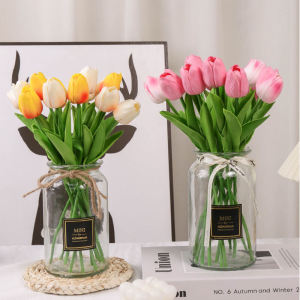 Vivid Colors Artificial Tulips Artificial Flowers Fake Flowers Floral for Table Home Decor