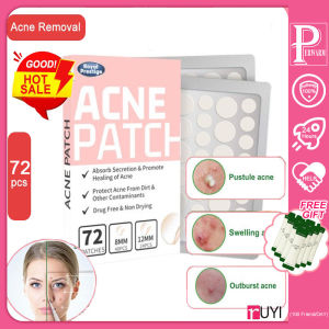 72Pcs Invisible Waterproof Acne Patches Hydrocolloid Pimple Removal Stickers for Anti-Acne Spots Marks Concealer Repair & Face Scar Care Treatment(S2A-P4)