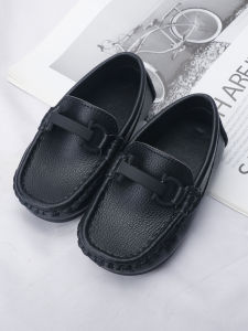 1-3 Years Old Baby Toddler Shoes Slip-on Kids Gommino Boy Leather Shoes Flats Soft Bottom Childrens Shoes Spring and Autumn
