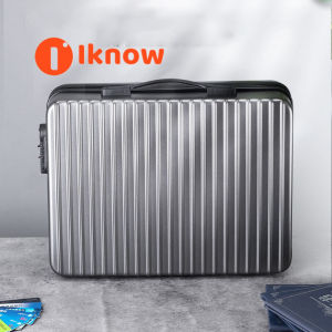 I know Document Bag with LockFireproof 4-Layer File Storage Case with Water-Resistant ZipperDocument Safe Portable Travel Home Organizer Bag for LaptopFilesCertificatesGifts for Him