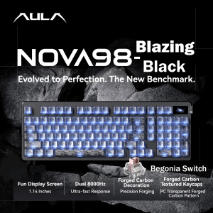 AULA | AULA NOVA98 Tri Mode Wireless Mechanical Gaming Keyboard Dual 8000Hz Smart Screen Hot Swap Gasket 10000mAh for PC Gamer Gift