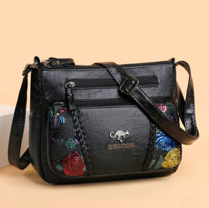 Soft Leather Crossbody Bag Fashionable Versatile Single Shoulder Ladies Small Bag for Middle-Aged Women Summer New Arrival