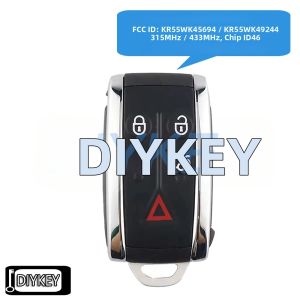 Chìa Khóa Xe Điều Khiển Từ Xa Thông Minh Cho Jaguar XF XFR XK XKR XJ8 XK8 2007-2012 ASK FSK 315MHz/433MHz ID46 Chip ABS + Kim Loại