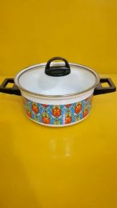 Nồi men nội địa Nhật size 22cm cao 11cm (mã 722) Dùng được bếp từ