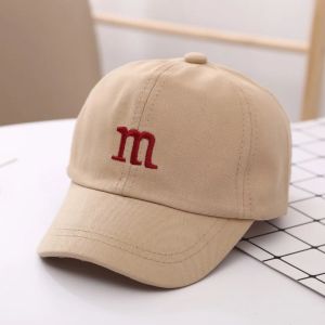 Girls Boy Adjustable Hat Childrens Kid Baseball Cap Sunscreen Baby Hat Hip Hop M Letter Embroidered Kids Caps 1-6-8-12-15 Years