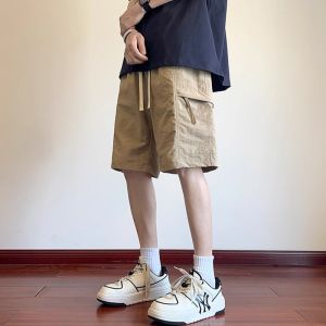 Quần Short Công Sở Nam Mùa Hè Mỏng Quần Dài Năm Điểm Rộng Rãi Thể Thao Đa Năng Phong Cách Mỹ Quần Dài Vừa Phải Thời Trang