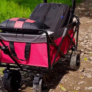 Camping Trolley Cart Wagon Trolley With Storage Basket Folding Wagon Tool Truck Folding Trolley