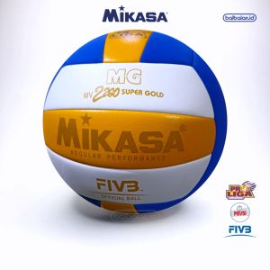Bola Voli Mikasa Super Gold - Volleyball Jahit