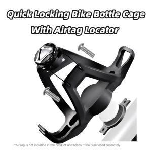 Portable Cycling Water Bottle Cage With Airtag Locator Universal Electric Bike Bottle Holder High Elastic MTB Bottle Mount