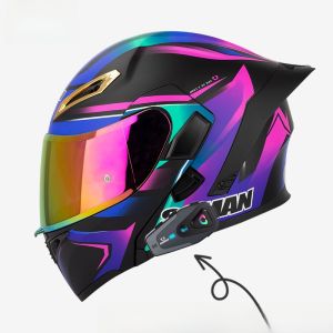 Soman Full Face Motorcycle Helmet Dual Lens High Definition Riding Electric Vehicle Helmet Womens Four Seasons 3C Standard