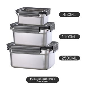 onlycook | Food Grade Stainless Steel Airtight Storage Box
