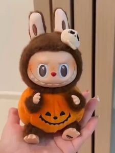 HOMECARE PH. Ornament Labubu Pumpkin Carnival Series-Sit Labubu Doll Vinyl Plush Labubu Keychain