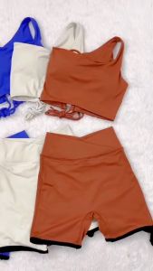 CHIARA SERIES SPORT BRA + SHORT / (dijual terpisah) / SETELAN YOGA ZUMBA FITNESS WANITA