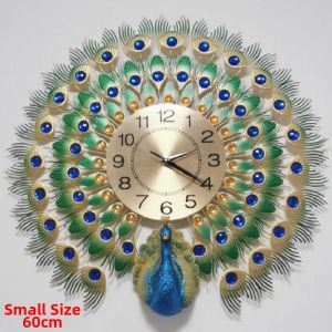 Modern Home Decorative Quartz Clocks Silent round Metal Dial Living Room Wall Hanging Clocks European Style Large Size