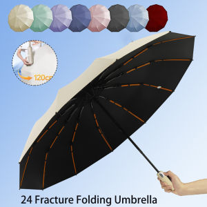 24 bone automatic folding umbrella Windproof sunshade Umbrella Mens and womens Luxury Business Umbrella Sunshade zwq