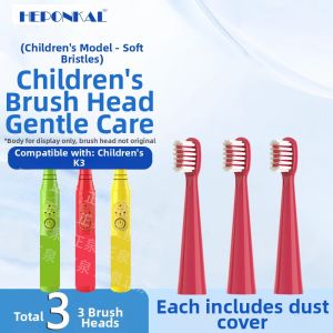 Bayer Childrens Electric Toothbrush Head K5/K7 Replacement Soft Bristle Universal Brush Head Deep Cleaning 3 Pack Oral Health