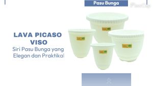 LAVA Plastic Flower Pot PICASO VASO Minimalis Round Flowerpot