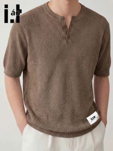 izzue | Lyocell T-shirt Summer Henry Neck