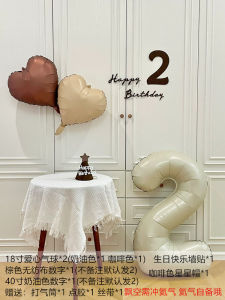 Số Sinh Nhật Bóng Trang Trí Cho Bé Trai Và Bé Gái Trẻ Em Đảng Nền Tường Scene布置 Phổ Biến Phong Cách Tươi Mát Phim Nhôm Bóng Bay