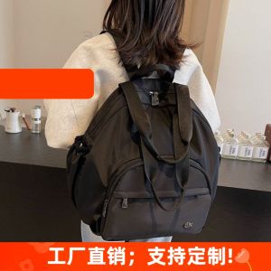 Túi Xách Đeo Vai Đơn Đôi Thời Trang Giản Dị Thường Ngày Túi Học Sinh Túi Du Lịch Túi Xách Da PU Thoáng Khí Có Khóa Kéo Cỡ Vừa