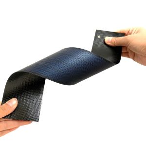 OUFON 1.35W 6V Flexible Solar Panel Thin-Film Amorphous Silicon Camping Equipment Curly DIY Mini Solar Panel Kit - Black