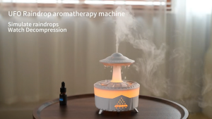 7 Color UFO Raindrop Humidifier LED Night Light USB Aroma Purifier With Essential Oil Diffuser for Home&Office Yoga Spa Aromatherapy Machine