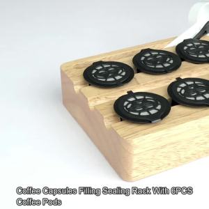 1PCS Coffee Filling Tool 6PCS Reusable Capsules For Nespresso Original Line Machines Espresso Refillable Pods Filling Rack