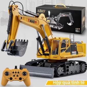 Đồ Chơi Máy Xúc Điều Khiển Từ Xa Hợp Kim